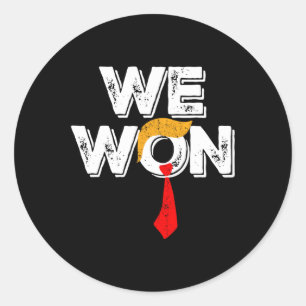 Sticker Rond Le Gagnant Trump Vance Que Nous Avons Gagné A Remp