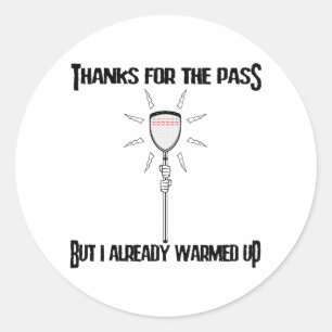 Sticker Rond Le gardien de but de lacrosse remercie