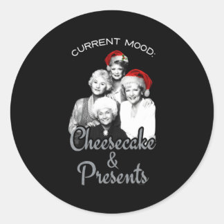 Sticker Rond Le Gâteau Au Fromage D'Or Et