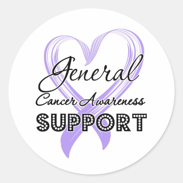 Sticker Rond Le Général Cancer Awareness de soutien (Devant)