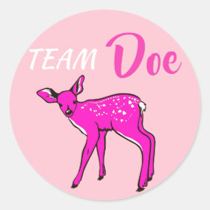 Sticker Rond Le genre de rose "de daine d'équipe" indiquent