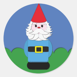 Sticker Rond Le Gnome scandinave en herbe