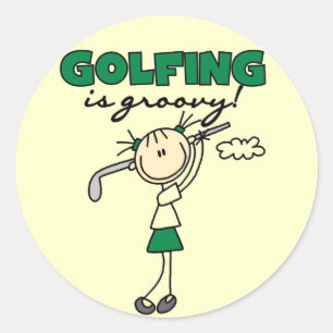 Sticker Rond Le golf est des T-shirts et des cadeaux Groovy