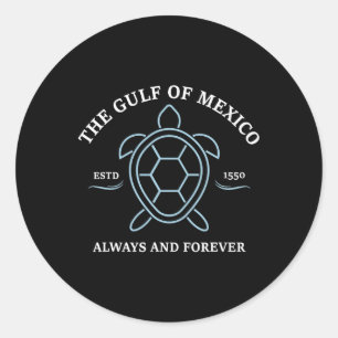 Sticker Rond Le Golfe Du Mexique Tortue Et Résiste