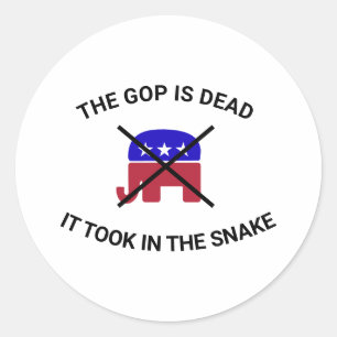 Sticker Rond Le GOP est une T-shirt mort