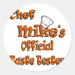 Sticker Rond Le goûteur du chef Mike