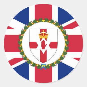 Sticker Rond Le Gouverneur drapeau d'Irlande du Nord,