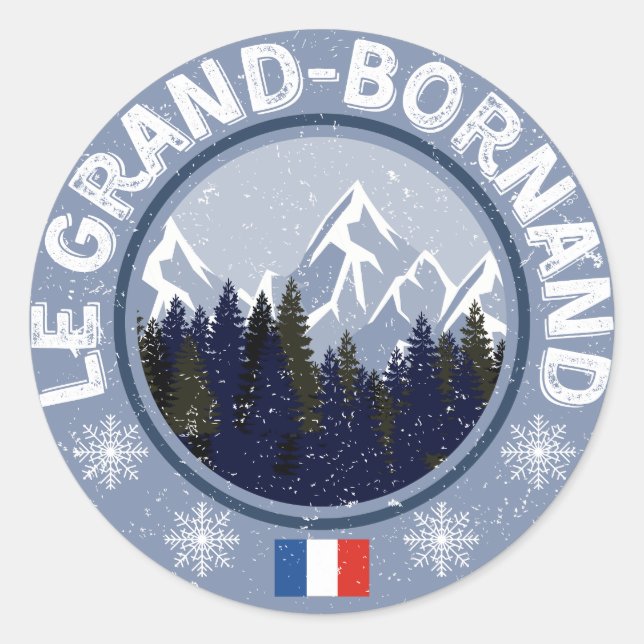 Sticker Rond Le Grand-Bornand Station de Ski (Devant)