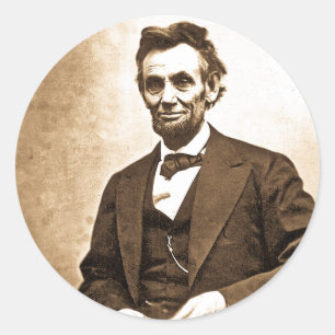 Sticker Rond Le Grand Émancipateur - Abe Lincoln (1865)