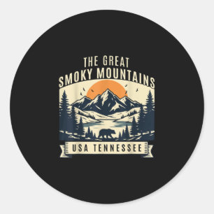 Sticker Rond Le grand parc national des montagnes smoky tenness