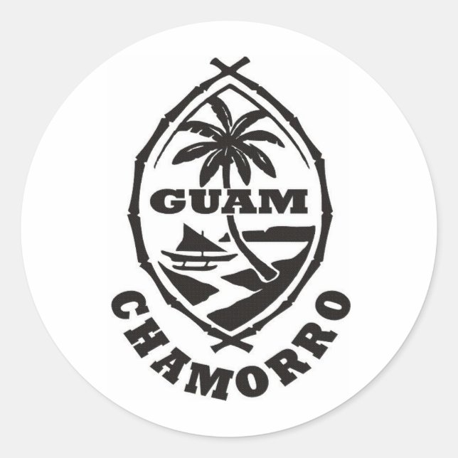 Sticker Rond Le grand sceau de Guam (Devant)
