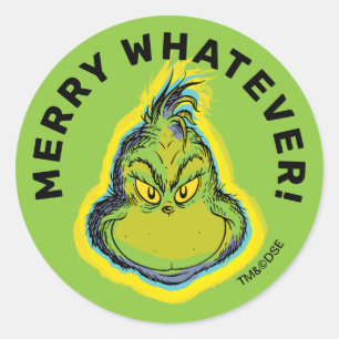 Sticker Rond Le Grinch   Vraiment ? Une tranche de plus de Pavl