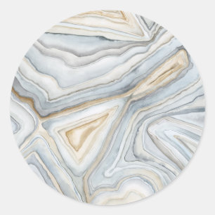 Sticker Rond Le gris a marbré la conception abstraite