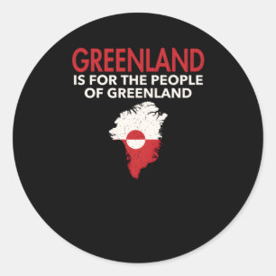 Sticker Rond Le Groenland Est Pour Le Peuple Du Groenland