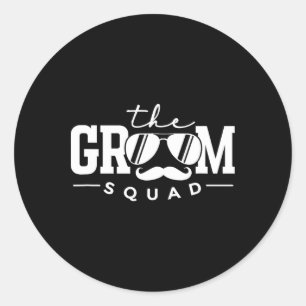 Sticker Rond Le Groom Squad Sungles Mariage Bachelor Party Gro