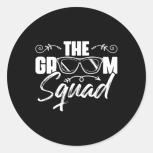 Sticker Rond Le Groom Squad Sungles Mariage Bachelor Party Gro
