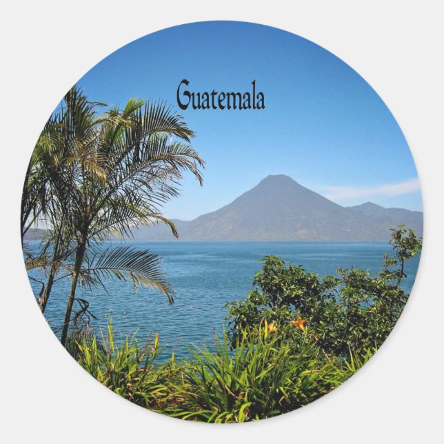 Sticker Rond Le Guatemala, le magnifique paysage naturel (Devant)