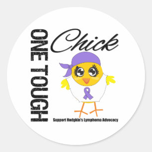 Sticker Rond Le guerrier du lymphome de Chick Hodgkin