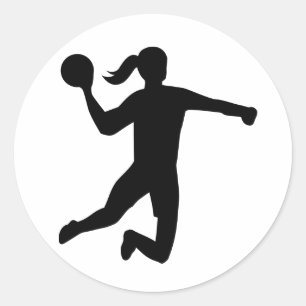 Sticker Rond Le handball des femmes