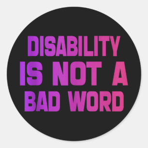 Sticker Rond Le Handicap N'Est Pas Un Mauvais Mot Tie Dye Handi