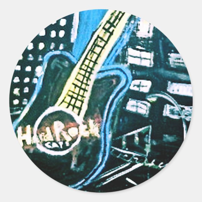 STICKER ROND LE HARD ROCK (Devant)