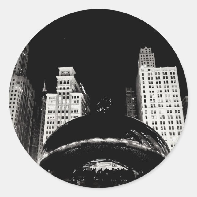 Sticker Rond Le haricot de Chicago (Devant)