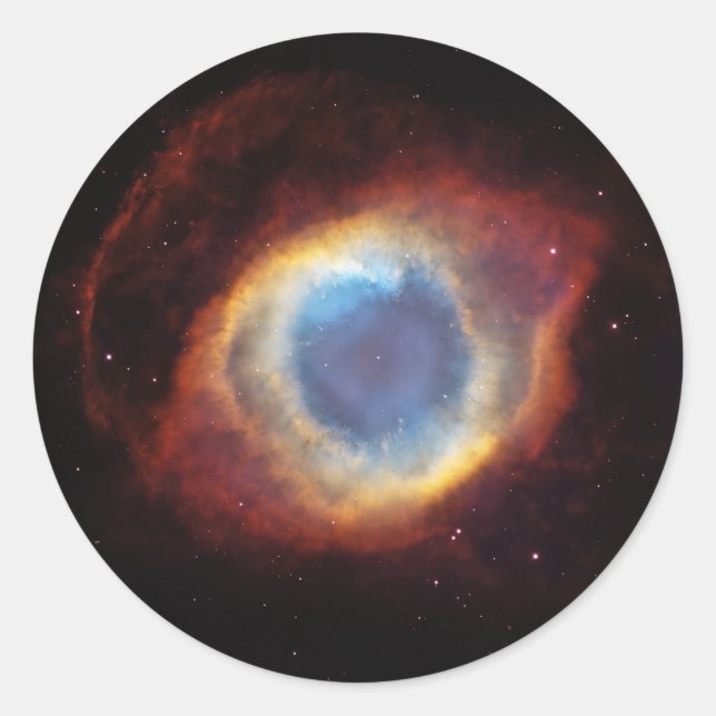 Sticker Rond Le Helix Nebula NGC 7293 Caldwell 63 (Devant)