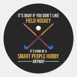 Sticker Rond Le hockey sur gazon est un passe-temps de gens int