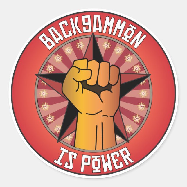 Sticker Rond Le jacquet est puissance (Devant)