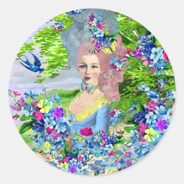 Sticker Rond Le Jardin Marie Antoinette (Devant)