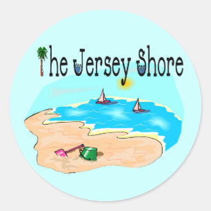 Sticker Rond Le Jersey Shore