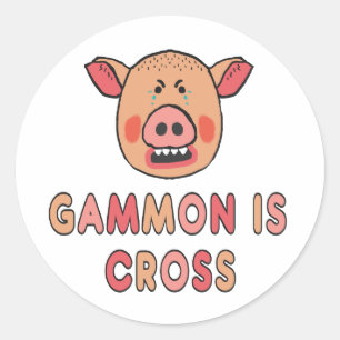 Sticker Rond Le jeu est croisé