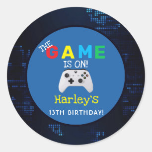 Sticker Rond Le Jeu Est En Cours ! Jeu vidéo photo personnalisé