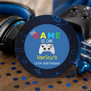 Sticker Rond Le jeu est lancé ! Photo personnalisée pour un ann