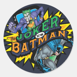 Sticker Rond Le Joker Vs Batman