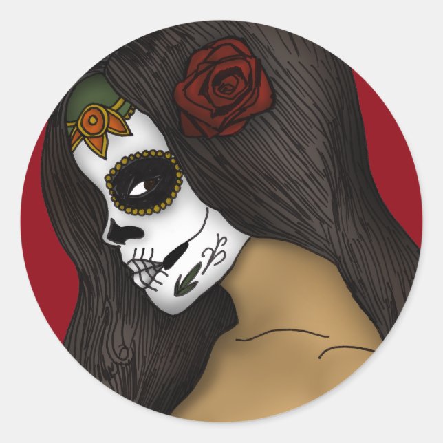 Sticker Rond Le Jour De La Fille Morte (Devant)