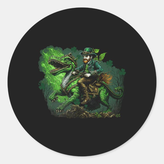 Sticker Rond Le Jour de la Saint Patrick Laisse Les Shenanigans (Devant)