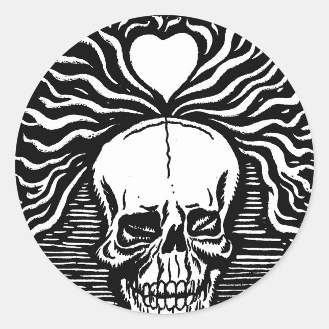 Sticker Rond Le "Jour des Morts" du Mexique vers 1924 (Devant)