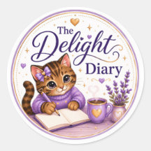 Le Journal du Plaisir Chat Mignon Violet Or
