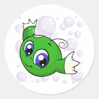 Sticker Rond Le Kiko vert traverse le lac Kiko
