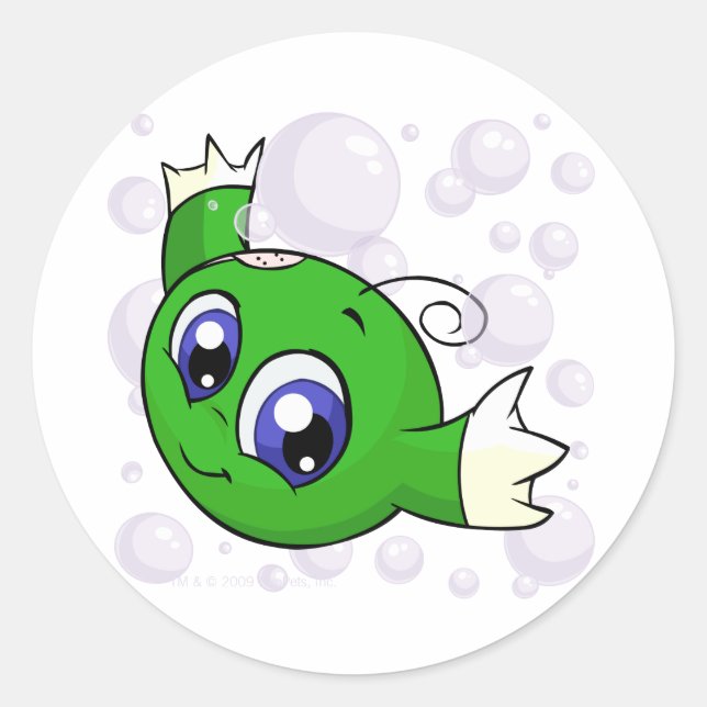 Sticker Rond Le Kiko vert traverse le lac Kiko (Devant)