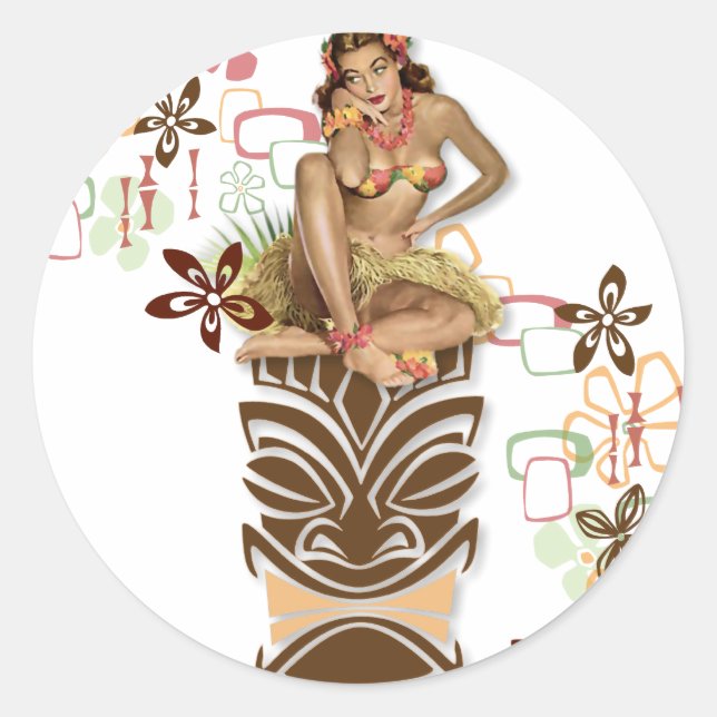 Sticker Rond Le Kitsch BItsch : Hula Hips ! (Devant)