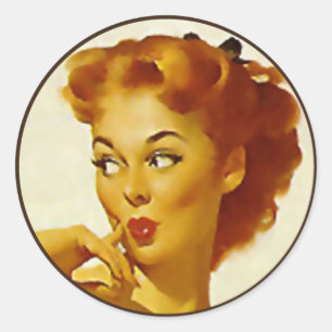 Sticker Rond Le kitsch BItsch : Portraits Pin-