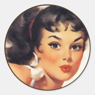 Sticker Rond Le kitsch Bitsch : Portraits Pin-