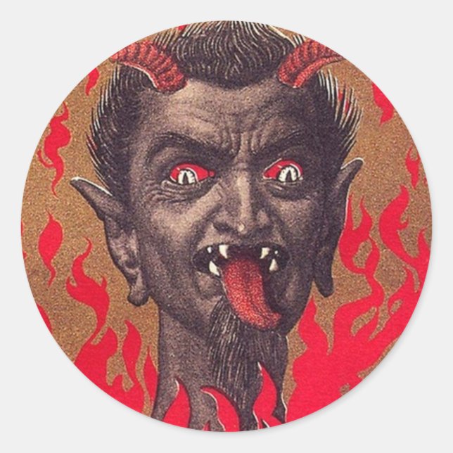 Sticker Rond Le Krampus Fiery (Devant)