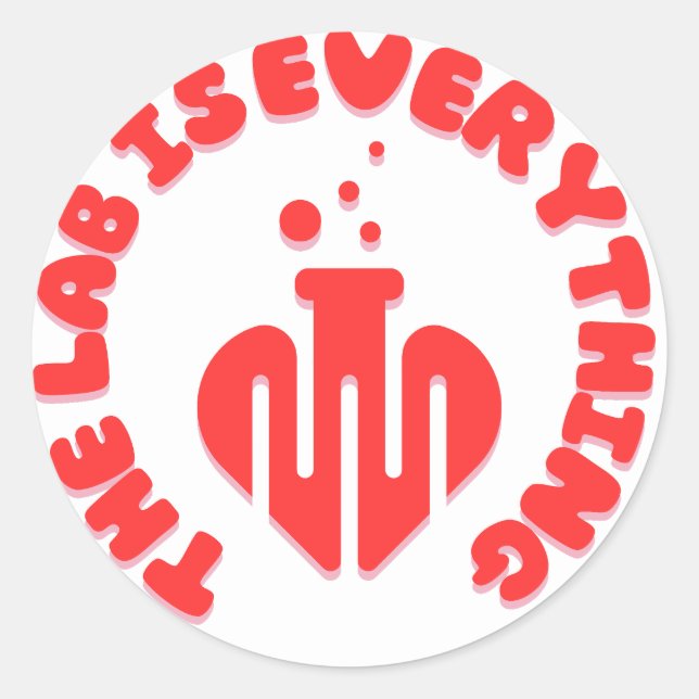 Sticker Rond Le labo est tout ce que Lab Week (Devant)