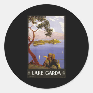 Sticker Rond Le lac de Garde