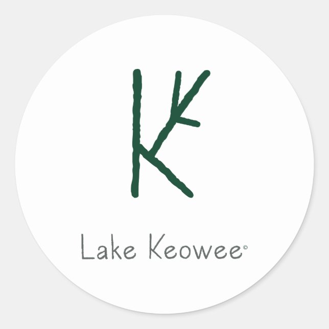 Sticker Rond Le lac Keowee (Devant)