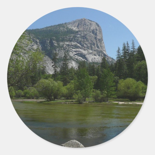 Sticker Rond Le lac Mirror II dans le parc national de Yosemite (Devant)