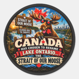 Sticker Rond Le lac Ontario est maintenant le détroit de notre